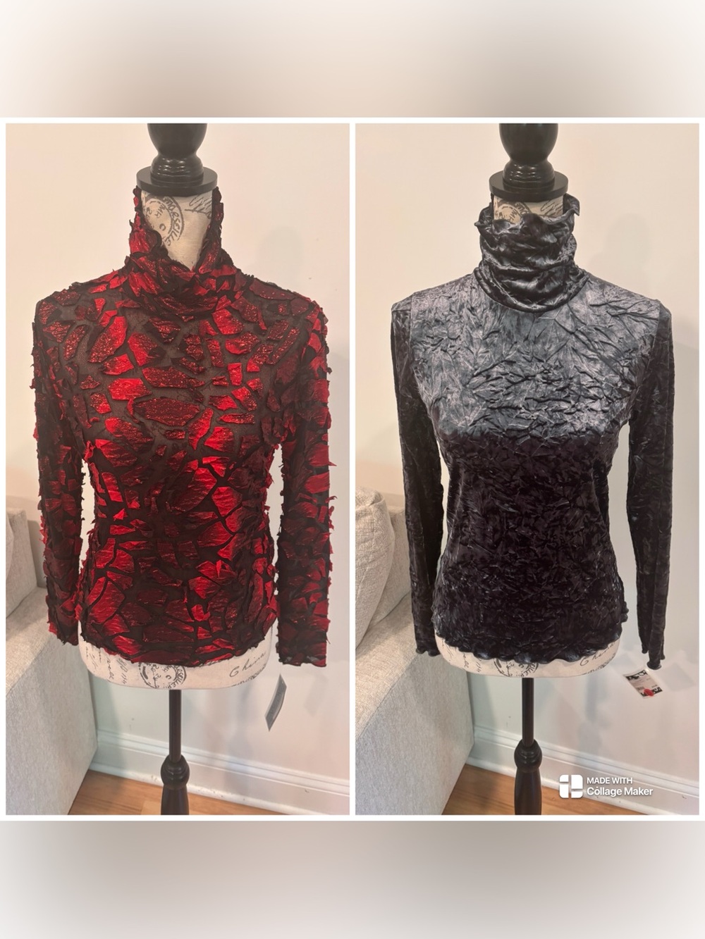 Set of 2 NWT Sno Skins turtleneck tops size small and XS